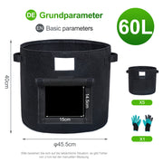 Yorbay 5 Stück Pflanzsack mit 1 Paar Gartenhandschuhen - G41 - 3 - yorbiy.com