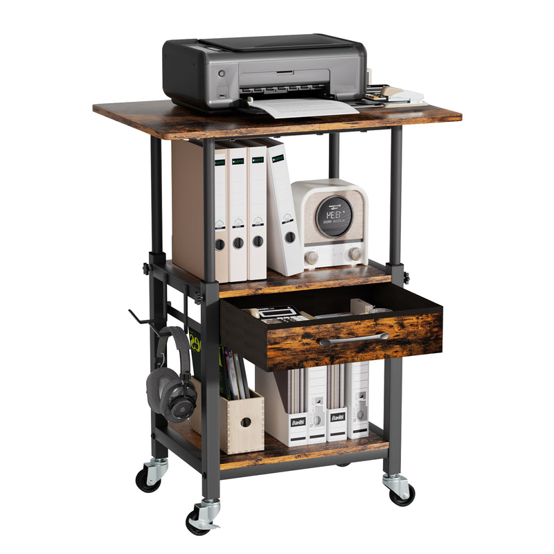 Yorbay Druckerständer mit Rollen höhenverstellbar 56–78 cm - YS035-T121 - 1 - yorbiy.com