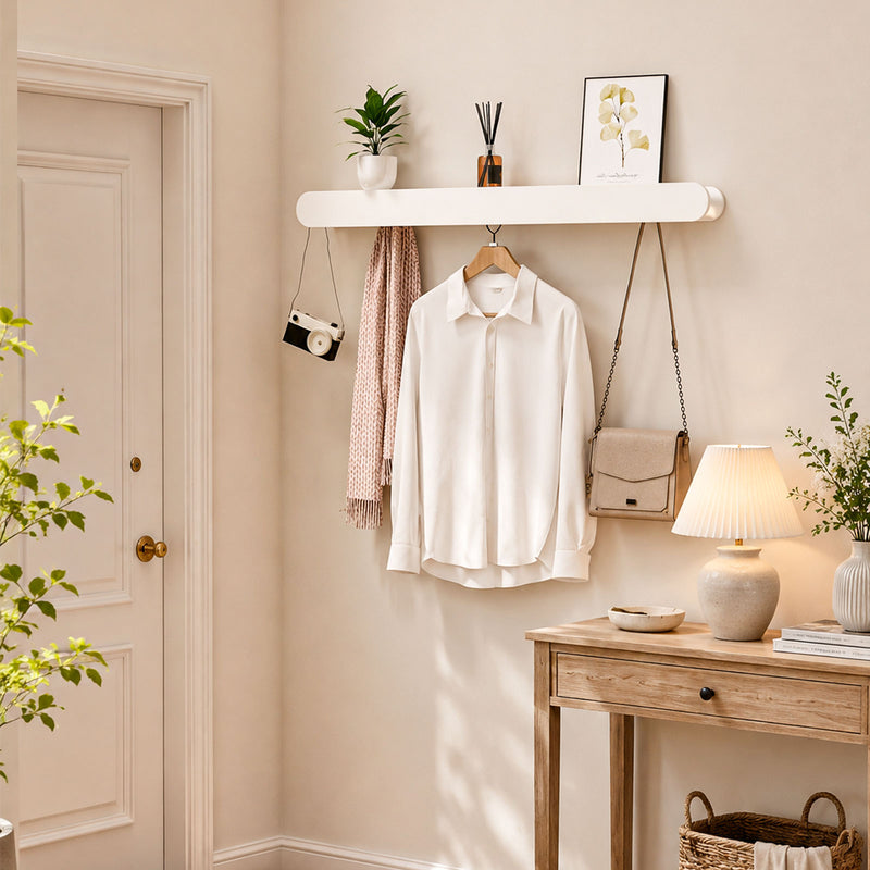 Yorbay Metall-Wandgarderobe mit Ablage und Haken, verschiedene Größen - YM001-N004 - 55 - yorbiy.com