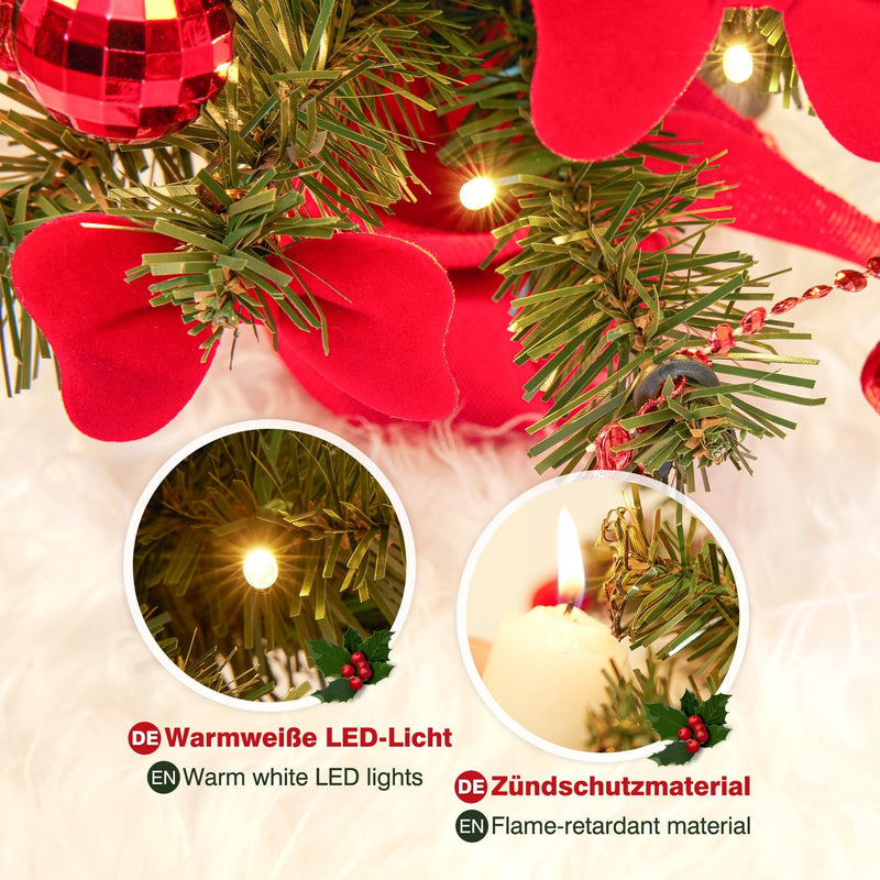 Yorbay 40 cm Mini - Weihnachtsbaum mit LED - Beleuchtung und Fernbedienung - O061 - 4 - yorbiy.com