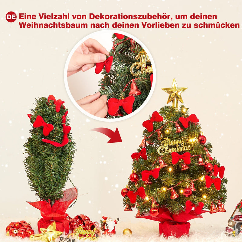 Yorbay 40 cm Mini - Weihnachtsbaum mit LED - Beleuchtung und Fernbedienung - O061 - 5 - yorbiy.com