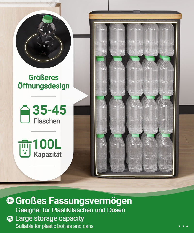 Yorbay Pfandflaschen Sammler 100L mit 2 Beuteln - YB067 - Z105 - 7 - yorbiy.com