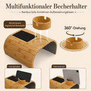 Yorbay Sofa-Armlehnen-Tablett aus Bambus mit 360° Becherhalter - YC011-Z126 - 5 - yorbiy.com