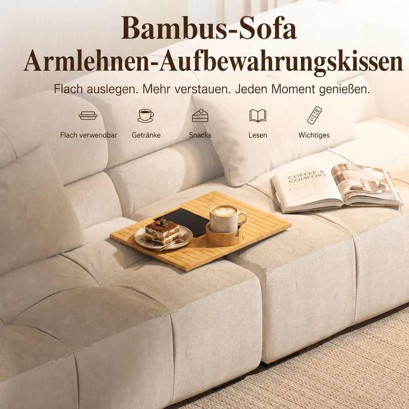 Yorbay Sofa-Armlehnen-Tablett aus Bambus mit 360° Becherhalter - YC011-Z126 - 7 - yorbiy.com