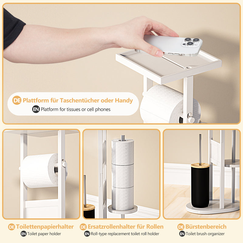 Yorbay Stand WC - Garnitur aus Bambus - YB025 - Z046 - 22 - yorbiy.com