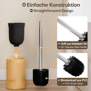 Yorbay Toilettenbürste mit Bambus - Halter - YB111 - Z116 - 6 - yorbiy.com
