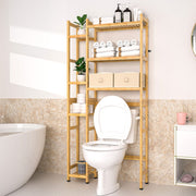 Yorbay Toilettenregal aus Bambus mit 2 Aufbewahrungsboxen und höhenverstellbaren Ablagen - YB036 - Z074 - 2 - yorbiy.com