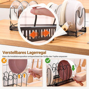 Yorbay Topfdeckelhalter mit 10 verstellbaren Fächern - F210 - 7 - yorbiy.com