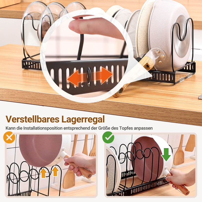 Yorbay Topfdeckelhalter mit 10 verstellbaren Fächern - F210 - 7 - yorbiy.com