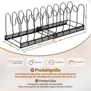 Yorbay Topfdeckelhalter mit 10 verstellbaren Fächern - F210 - 3 - yorbiy.com
