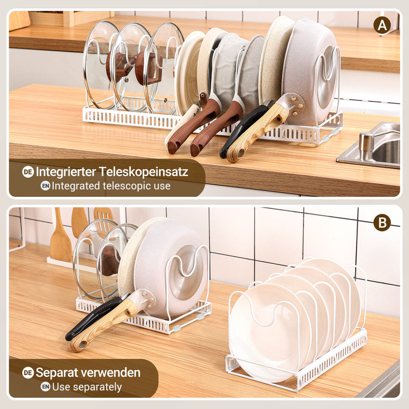 Yorbay Topfdeckelhalter mit 10 verstellbaren Fächern - F211 - 13 - yorbiy.com