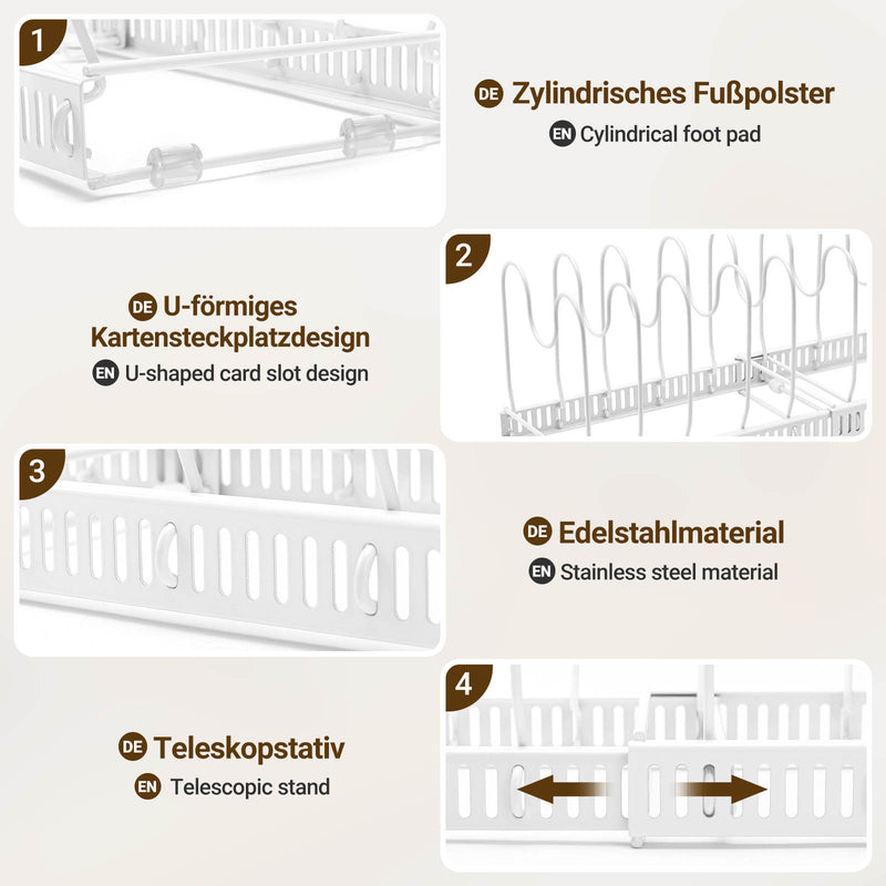 Yorbay Topfdeckelhalter mit 10 verstellbaren Fächern - F211 - 15 - yorbiy.com