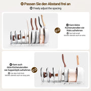 Yorbay Topfdeckelhalter mit 10 verstellbaren Fächern - F211 - 17 - yorbiy.com