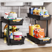 Yorbay Unterspülregal 2er-Set ausziehbar höhenverstellbar - YB112-T080 - 2 - yorbiy.com