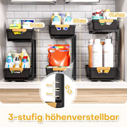 Yorbay Unterspülregal 2er-Set ausziehbar höhenverstellbar - YB112-T080 - 4 - yorbiy.com