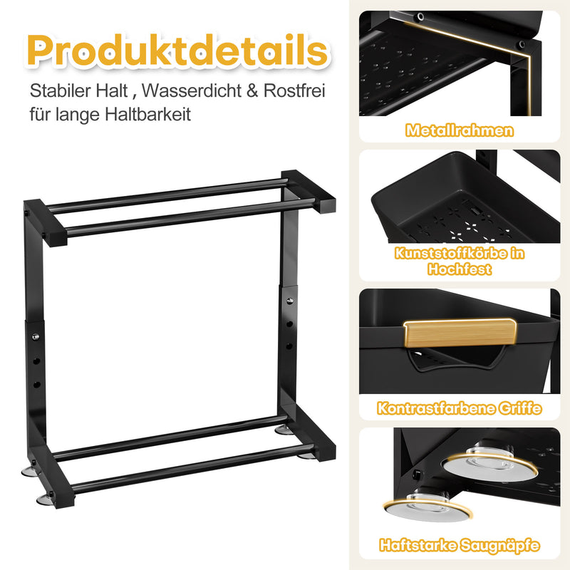 Yorbay Unterspülregal 2er-Set ausziehbar höhenverstellbar - YB112-T080 - 6 - yorbiy.com
