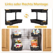 Yorbay Unterspülregal 2er-Set ausziehbar höhenverstellbar - YB112-T080 - 7 - yorbiy.com