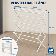 Yorbay X-förmiger 3-stöckiger Wäscheständer ausziehbar, klappbar - YS028-T110 - 3 - yorbiy.com