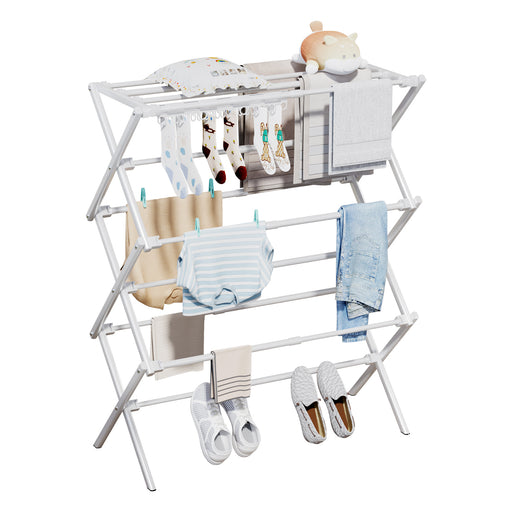 Yorbay X-förmiger 3-stöckiger Wäscheständer ausziehbar, klappbar - YS028-T110 - 1 - yorbiy.com