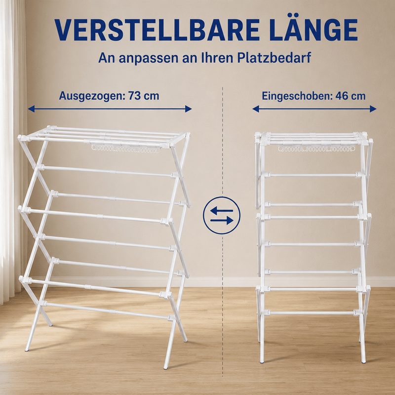 Yorbay X-förmiger 3-stöckiger Wäscheständer ausziehbar, klappbar - YS028-T110 - 7 - yorbiy.com