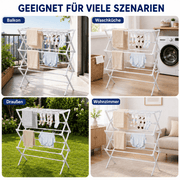 Yorbay X-förmiger 3-stöckiger Wäscheständer ausziehbar, klappbar - YS028-T110 - 8 - yorbiy.com