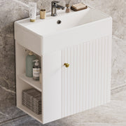 Yorbay hängender Waschtischunterschrank 55 cm mit Waschbecken - YB097 - D053 - 2 - yorbiy.com