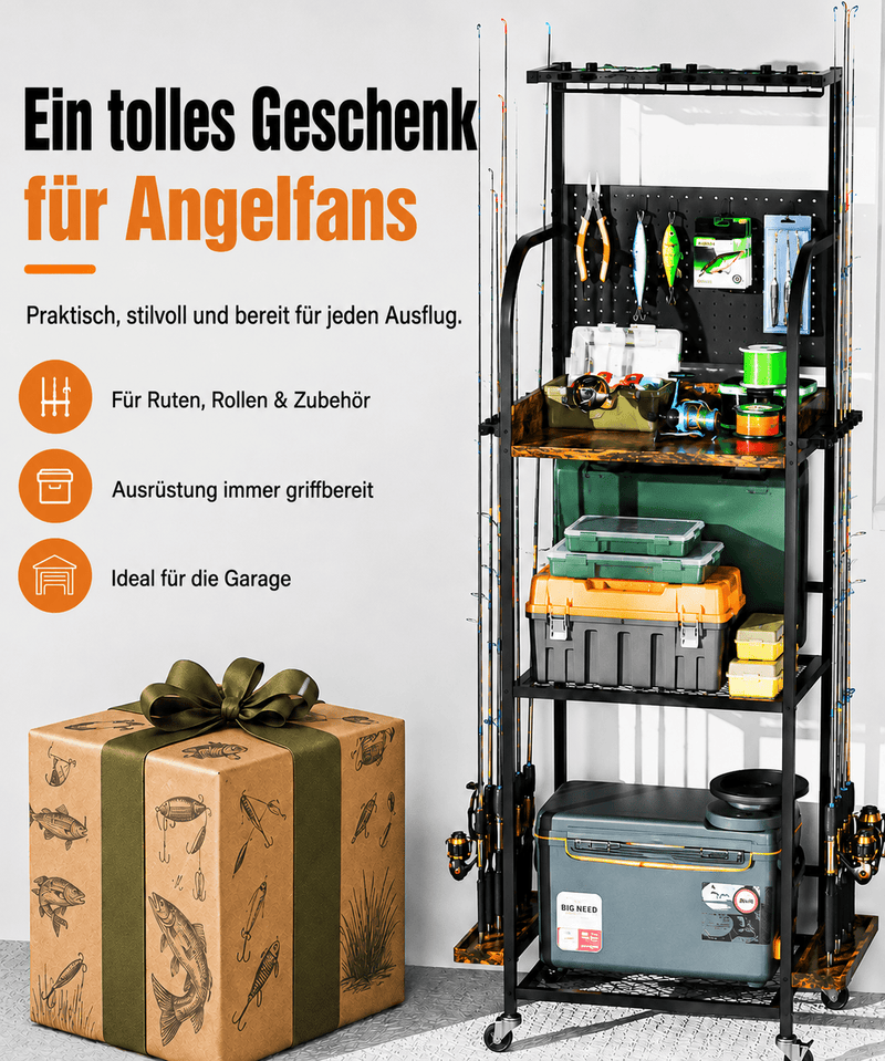 Yorbay Angelrutenständer mit Rollen für 12 Angelruten - YS032-T114 - 6 - yorbiy.com