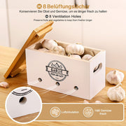Yorbay 3er - Set Kartoffel - Aufbewahrungsboxen aus Holz, schwarz/weiß - B87 - 16 - yorbiy.com