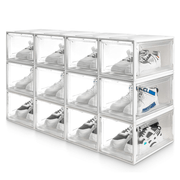 Yorbay Super transparent Schuhbox Weiß - 4xB56 - 12 - yorbiy.com