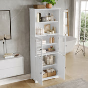 Hochschrank mit Türen und verstellbaren Trennwänden, 57,4 x 28,4 x 162,5 cm - YB - N877P297007K - 2 - yorbiy.com