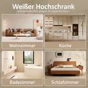 Hochschrank mit Türen und verstellbaren Trennwänden, 57,4 x 28,4 x 162,5 cm - YB - N877P297007K - 7 - yorbiy.com