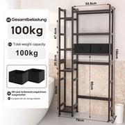 Yorbay Toilettenregal aus Bambus mit 2 Aufbewahrungsboxen und höhenverstellbaren Ablagen 20 - yorbiy.com