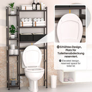 Yorbay Toilettenregal aus Bambus mit 2 Aufbewahrungsboxen und höhenverstellbaren Ablagen - YB036 - Z073 - 33 - yorbiy.com