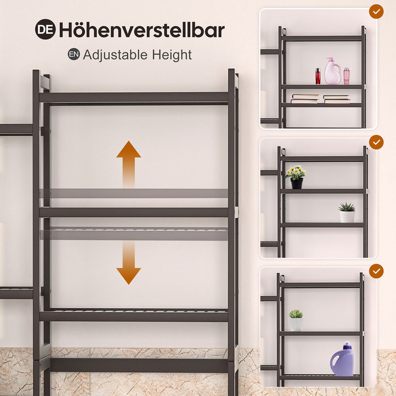 Yorbay Toilettenregal aus Bambus mit 2 Aufbewahrungsboxen und höhenverstellbaren Ablagen 18 - yorbiy.com