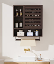 Yorbay Badezimmerschrank mit Tür und Regalen, 70 x 56 x 20 cm - YB070 - Z096 - 26 - yorbiy.com
