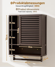 Yorbay Badezimmerschrank mit Tür und Regalen, 70 x 56 x 20 cm - YB070 - Z096 - 20 - yorbiy.com
