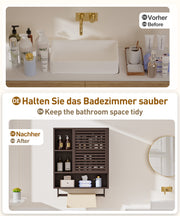 Yorbay Badezimmerschrank mit Tür und Regalen, 70 x 56 x 20 cm - YB070 - Z096 - 22 - yorbiy.com