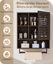 Yorbay Badezimmerschrank mit Tür und Regalen, 70 x 56 x 20 cm - YB070 - Z096 - 23 - yorbiy.com