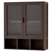 Yorbay Badezimmerschrank mit Doppeltür und Fächern, 59 x 22 x 66 cm - YB - YB071 - Z099 - 21 - yorbiy.com