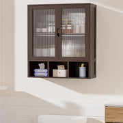 Yorbay Badezimmerschrank mit Doppeltür und Fächern, 59 x 22 x 66 cm - YB - YB071 - Z099 - 22 - yorbiy.com