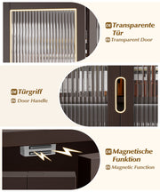 Yorbay Badezimmerschrank mit Doppeltür und Fächern, 59 x 22 x 66 cm - YB - YB071 - Z099 - 24 - yorbiy.com