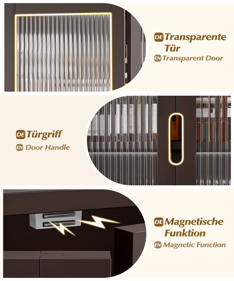 Yorbay Badezimmerschrank mit Doppeltür und Fächern, 59 x 22 x 66 cm - YB - YB071 - Z099 - 24 - yorbiy.com
