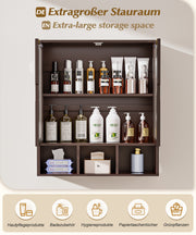 Yorbay Badezimmerschrank mit Doppeltür und Fächern, 59 x 22 x 66 cm - YB - YB071 - Z099 - 27 - yorbiy.com
