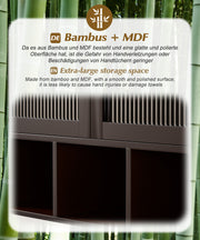 Yorbay Badezimmerschrank mit Doppeltür und Fächern, 59 x 22 x 66 cm - YB - YB071 - Z099 - 28 - yorbiy.com