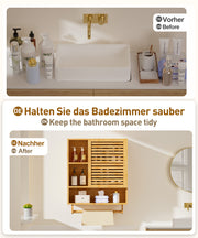 Yorbay Badezimmerschrank mit Tür und Regalen, 70 x 56 x 20 cm - YB070 - Z094 - 5 - yorbiy.com