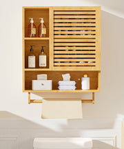 Yorbay Badezimmerschrank mit Tür und Regalen, 70 x 56 x 20 cm - YB070 - Z094 - 9 - yorbiy.com