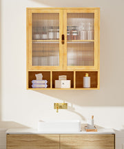 Yorbay Badezimmerschrank mit Doppeltür und Fächern, 59 x 22 x 66 cm - YB - YB071 - Z097 - 10 - yorbiy.com