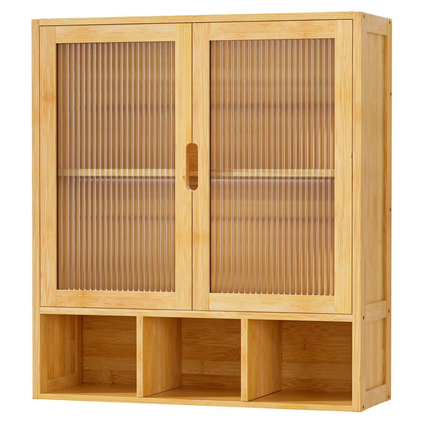 Yorbay Badezimmerschrank mit Doppeltür und Fächern, 59 x 22 x 66 cm - YB - YB071 - Z097 - 1 - yorbiy.com