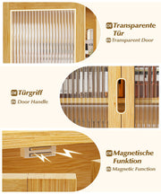 Yorbay Badezimmerschrank mit Doppeltür und Fächern, 59 x 22 x 66 cm - YB - YB071 - Z097 - 4 - yorbiy.com
