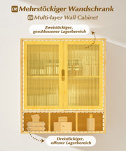 Yorbay Badezimmerschrank mit Doppeltür und Fächern, 59 x 22 x 66 cm - YB - YB071 - Z097 - 5 - yorbiy.com